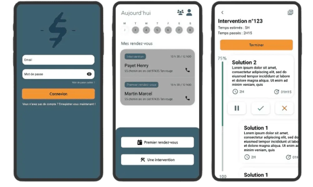 Application ZVOLT — Application de gestion pour les électriciens et leurs équipes.
